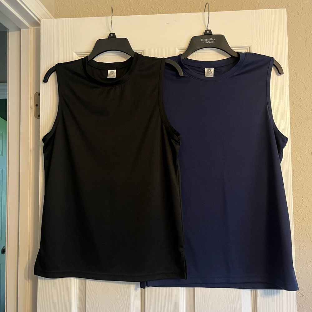 2 Men’s Pilamor Sleeveless Shirts (size medium)